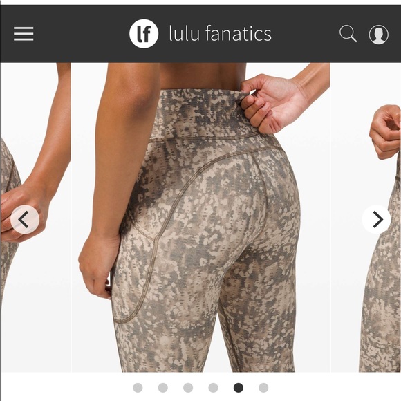 Lululemon Invigorate Gritstone White Opal Multi 25” inseam sz 6 Leggings - Picture 3 of 11